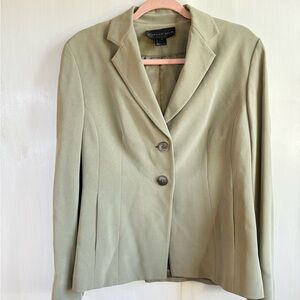 VTG August Silk Size 10 Tan Blazer